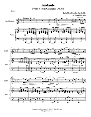 Andante - From Violin Concerto Op. 64