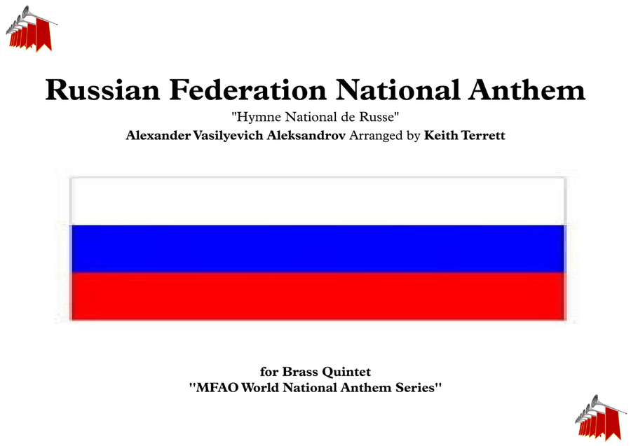 Russian Federation National Anthem ''Hymne National de Russe'' for Brass Quintet Brass Quintet scores gallery preview page 1