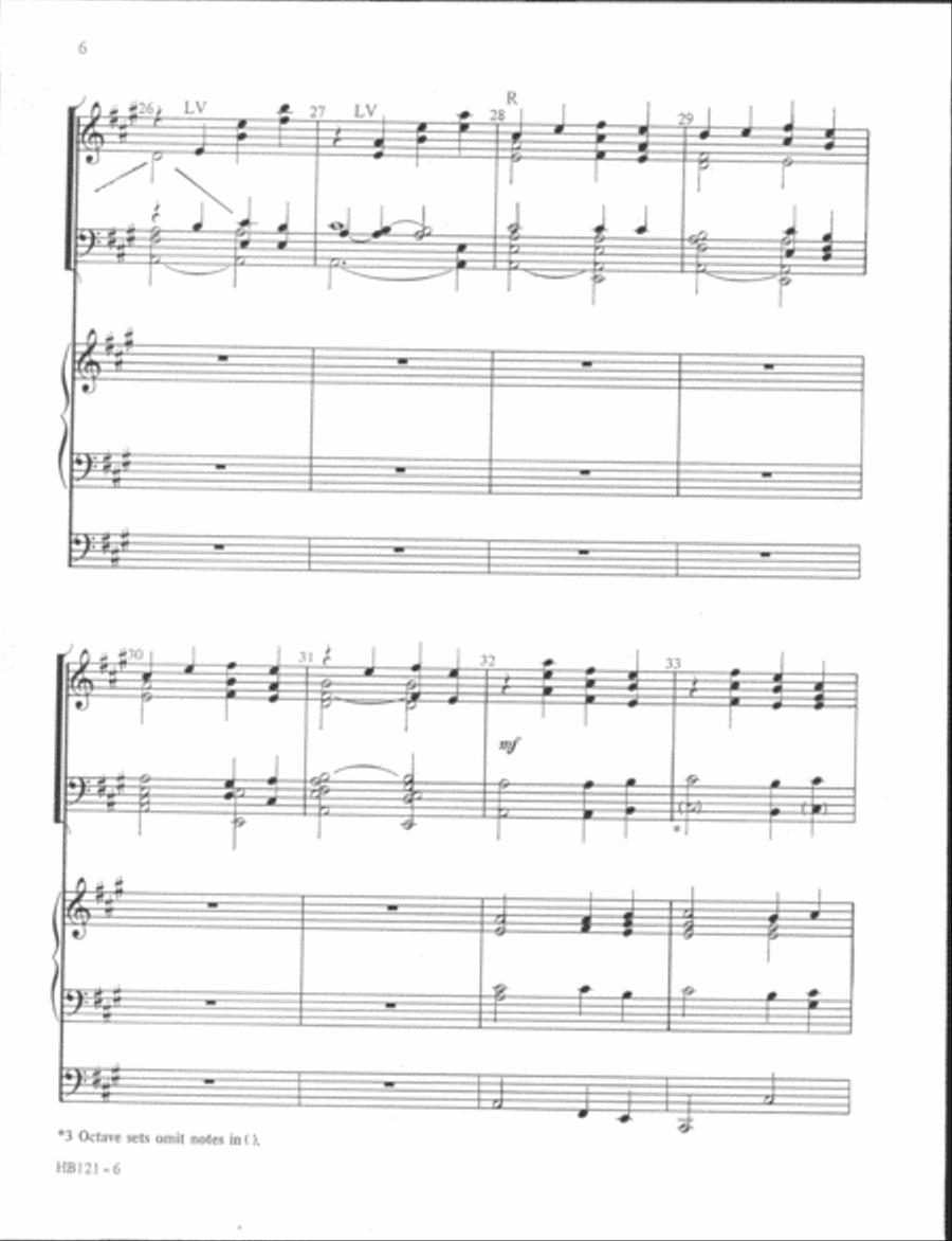 When I Survey the Wondrous Cross - full score Handbell Choir scores gallery preview page 5