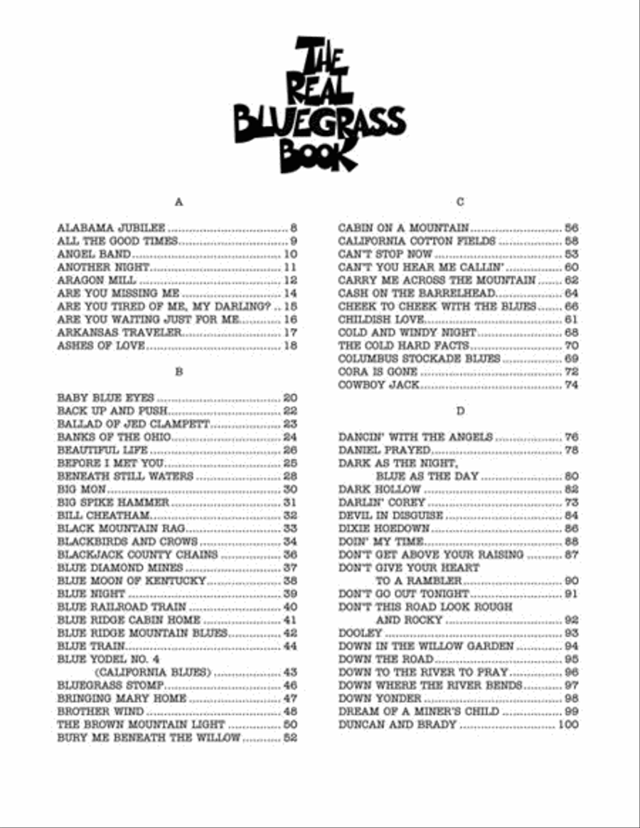 The Real Bluegrass Book Piano scores gallery preview page 3