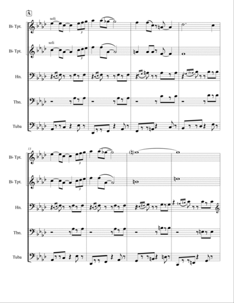 Chimera Brass Quintet scores gallery preview page 2