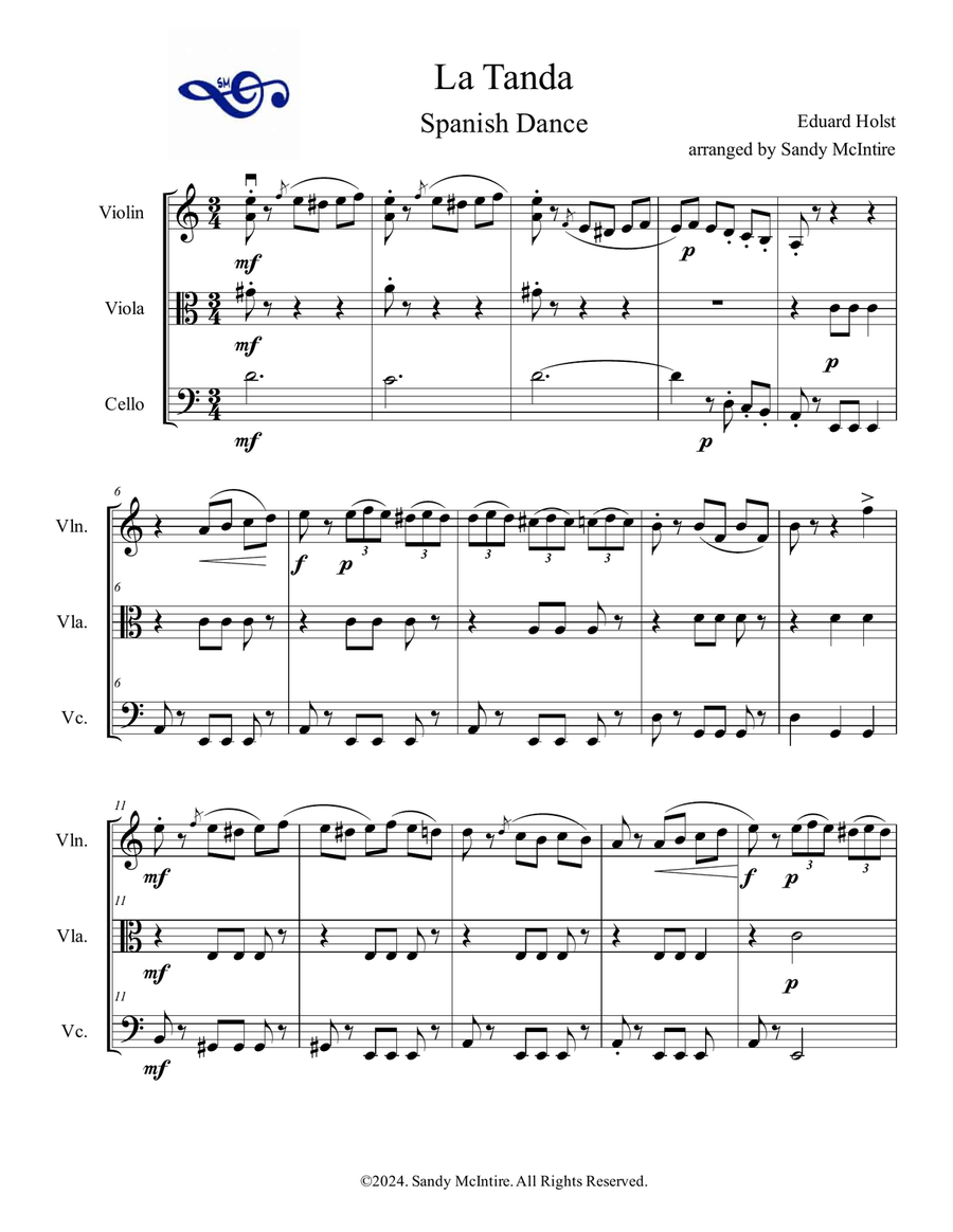 La Tanda String Trio scores gallery preview page 1