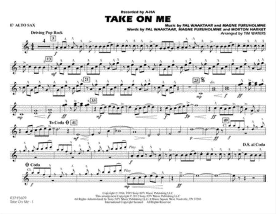 Take on Me Marching Band scores gallery preview page 5