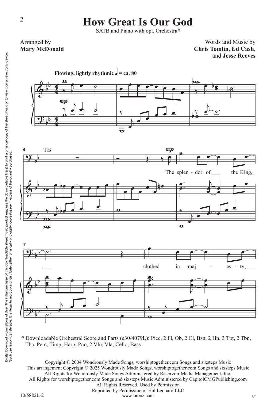 How Great Is Our God Choir scores gallery preview page 2