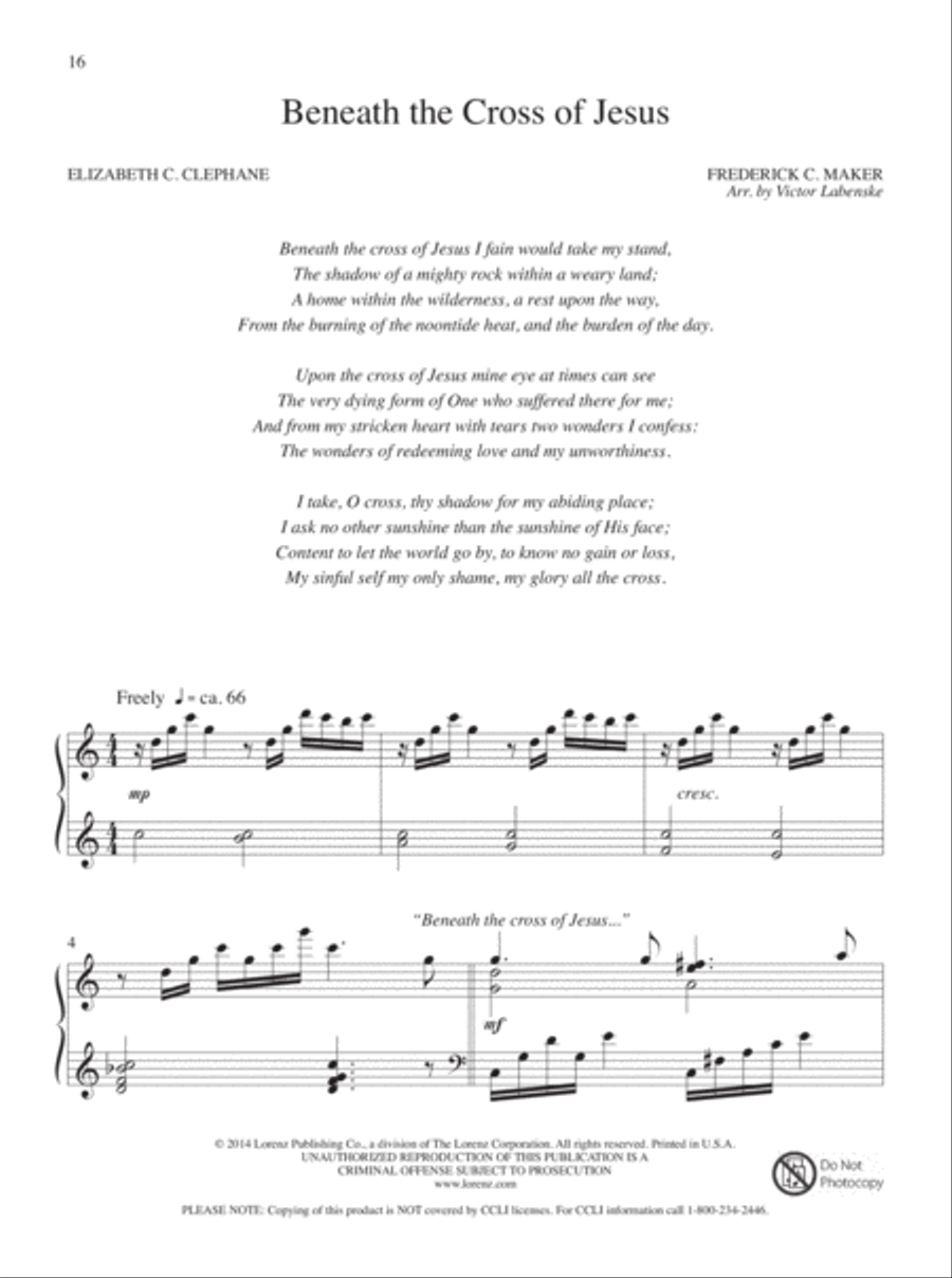The Wondrous Cross Piano Solo scores gallery preview page 8