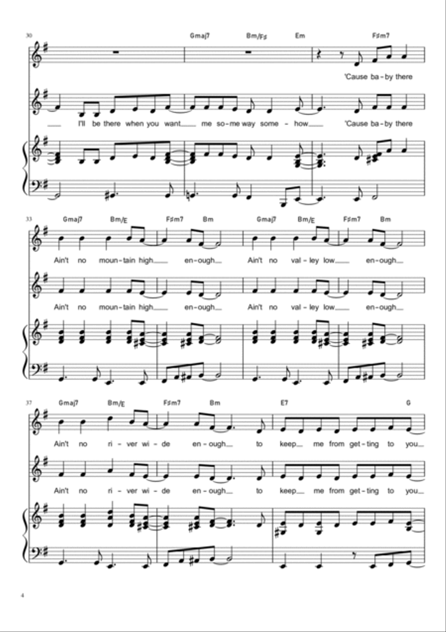 Ain't No Mountain High Enough Voice scores gallery preview page 4
