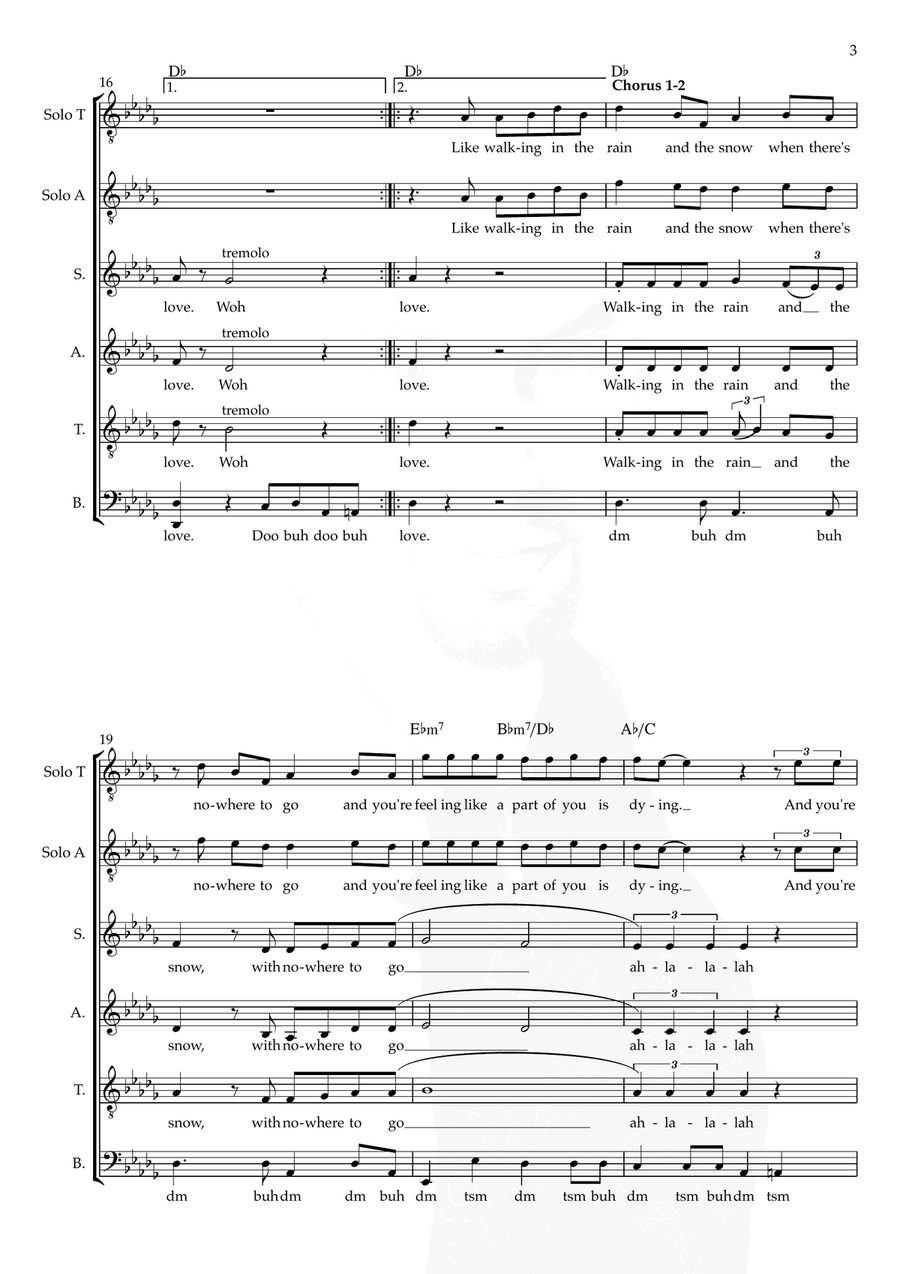 Things We Do For Love 4-Part scores gallery preview page 3