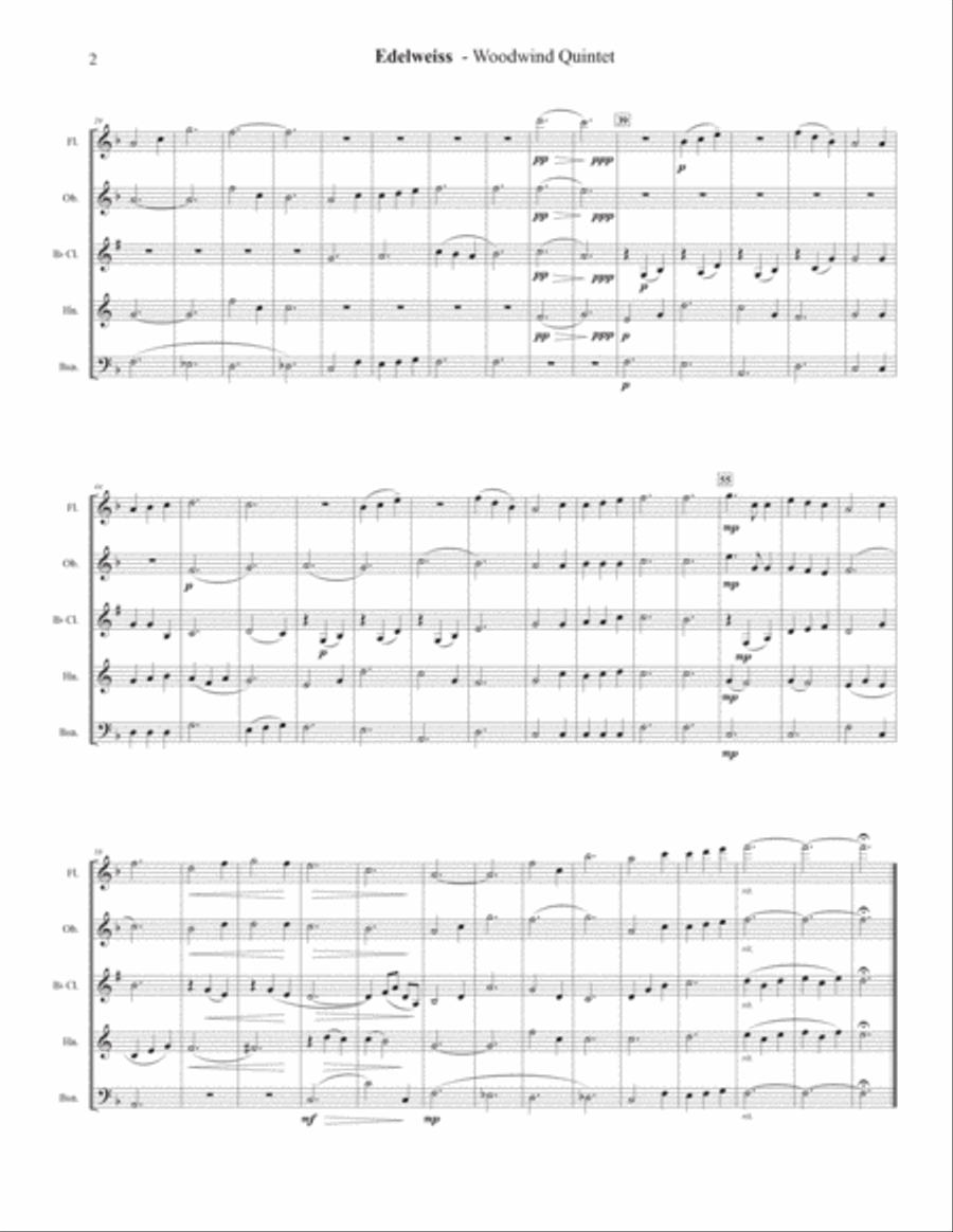 Edelweiss Woodwind Quintet scores gallery preview page 3