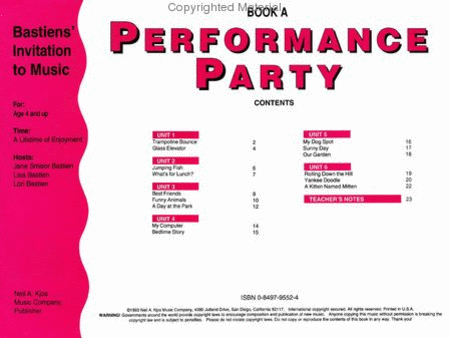 Performance Party, Book A