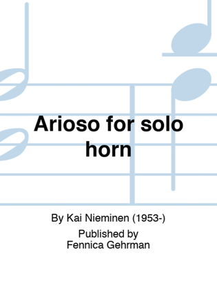 Arioso for solo horn