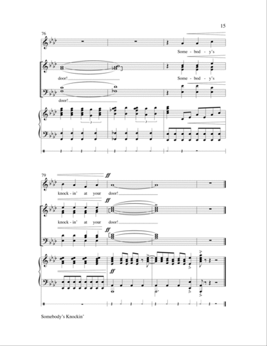 Somebody's Knockin' Children's Choir scores gallery preview page 15