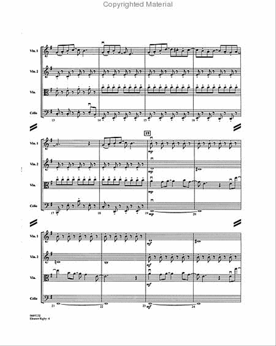 Eleanor Rigby Eleanor Rigby String Quartet scores gallery preview page 3