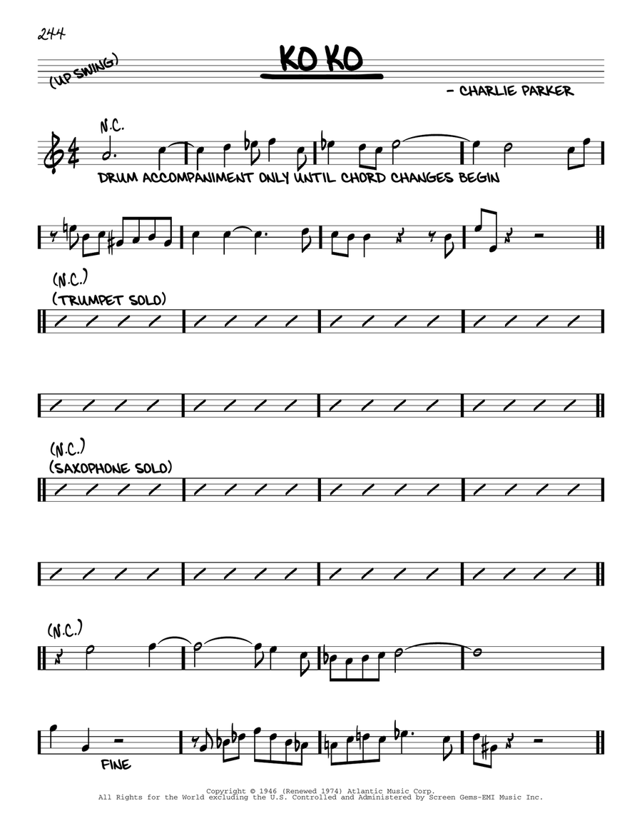 Ko Ko Ko Ko Piano scores gallery preview page 1