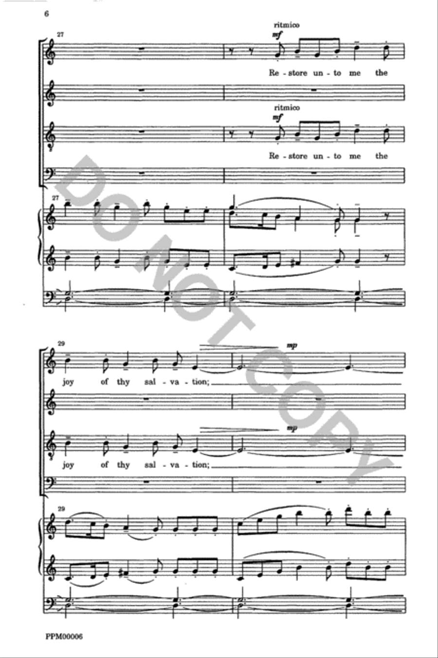 Create in Me a Clean Heart 4-Part scores gallery preview page 7