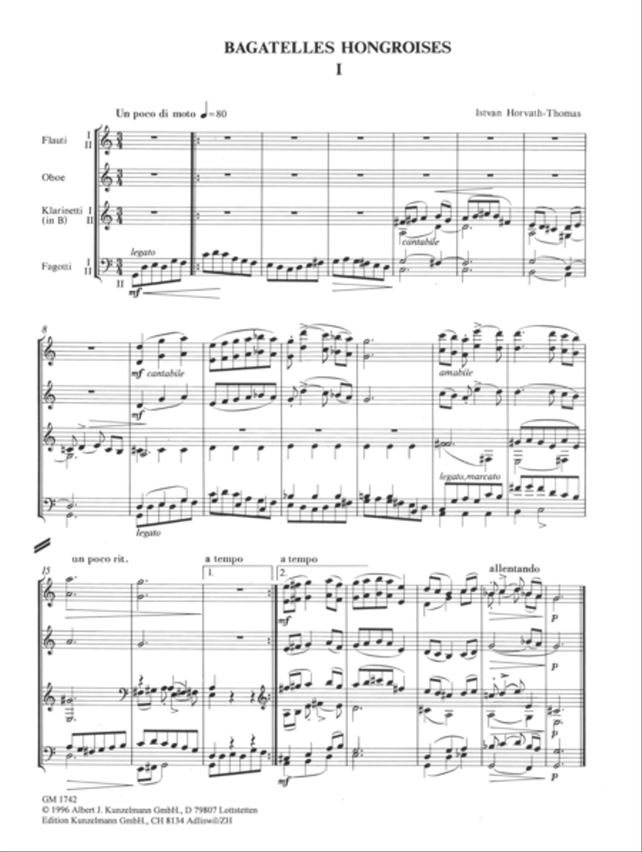 Bagatelles hongroises Bagatelles hongroises Set of Parts scores gallery preview page 2