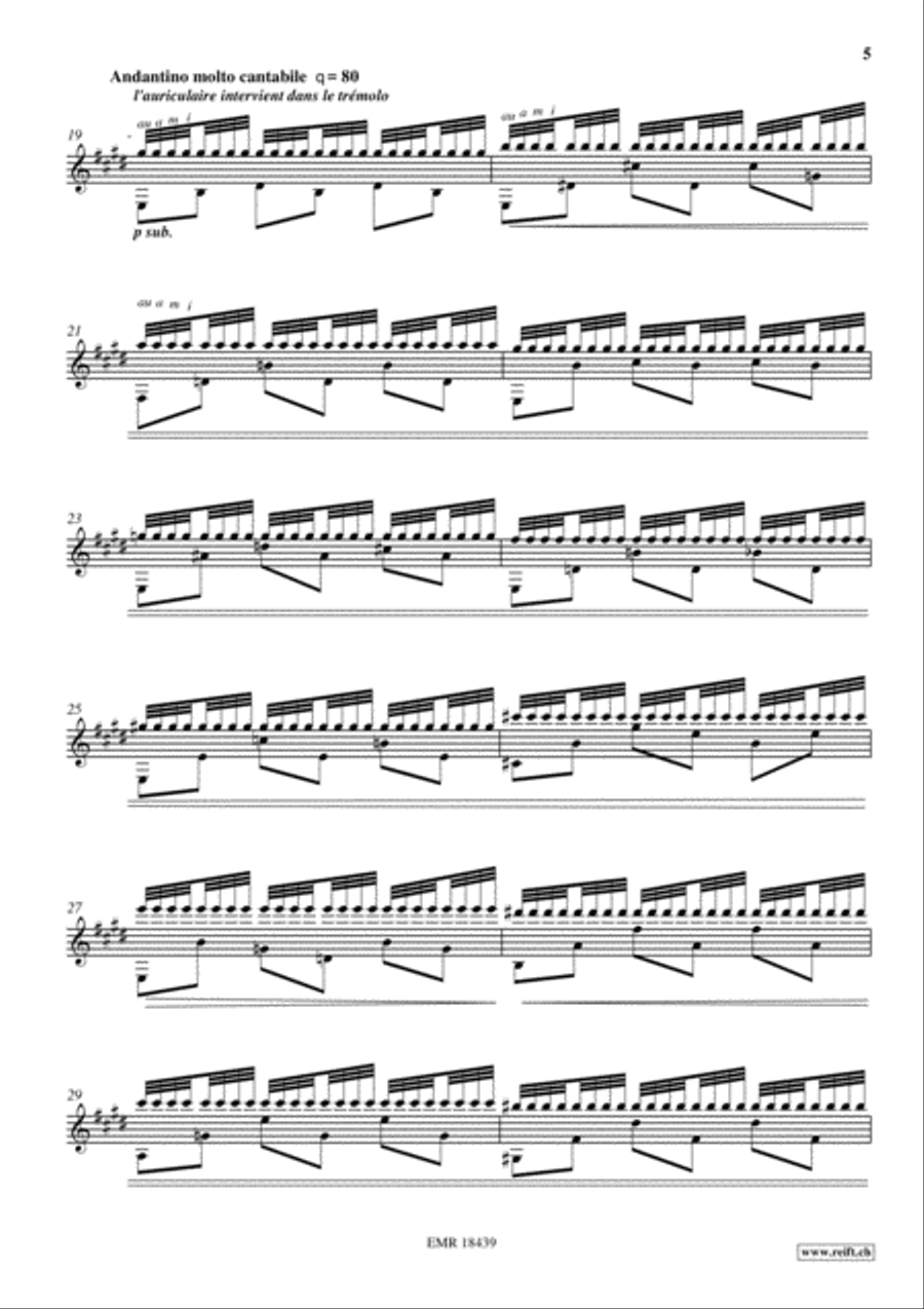 Etude Transcendante No. 2 Classical Guitar scores gallery preview page 5