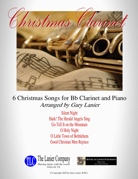 CHRISTMAS CLARINET (6 Christmas songs for Bb Clarinet & Piano with Score/Parts) image number null