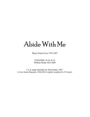 Abide With Me (SATB + Descant, with Organ)