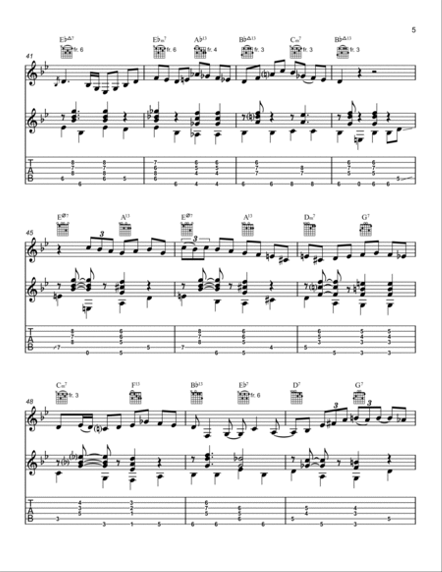 I Thought About You Electric Guitar scores gallery preview page 5