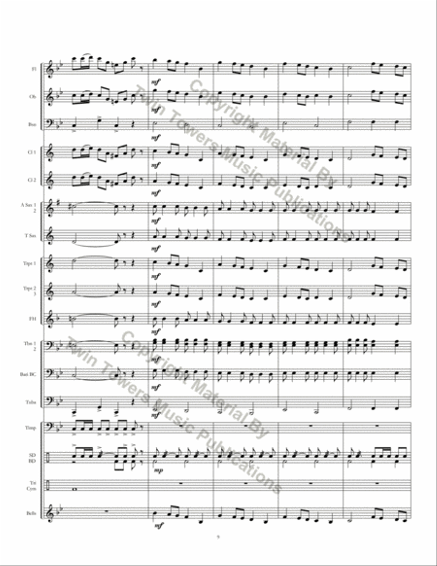 Northshore March Northshore March Concert Band scores gallery preview page 11