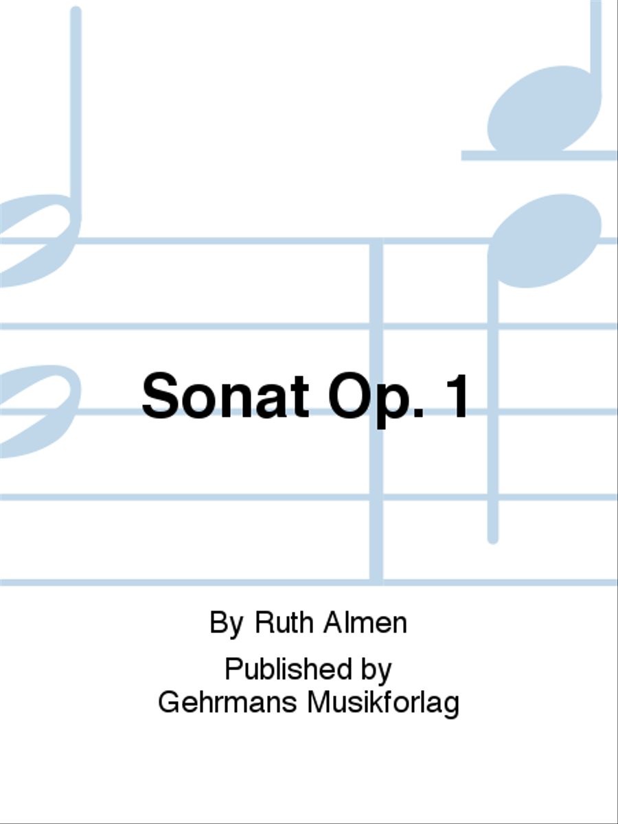 Sonat Op. 1 Piano Solo scores gallery preview page 1