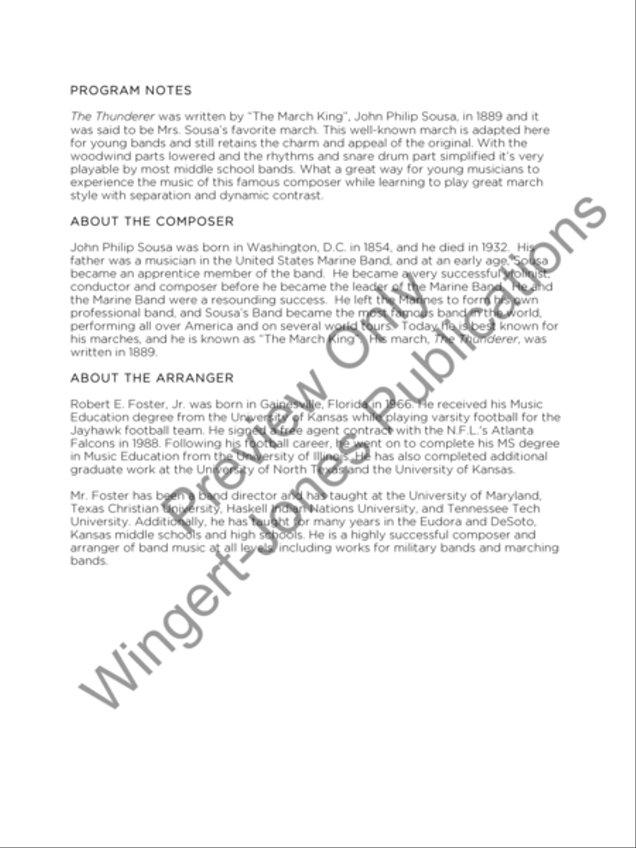 The Thunderer March The Thunderer March Concert Band scores gallery preview page 3