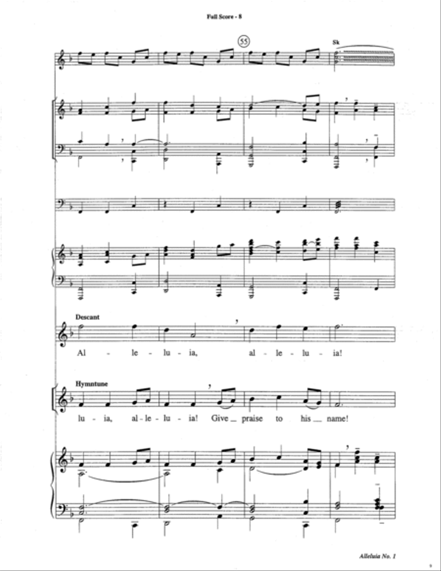 Alleluia No. 1 Choir scores gallery preview page 9