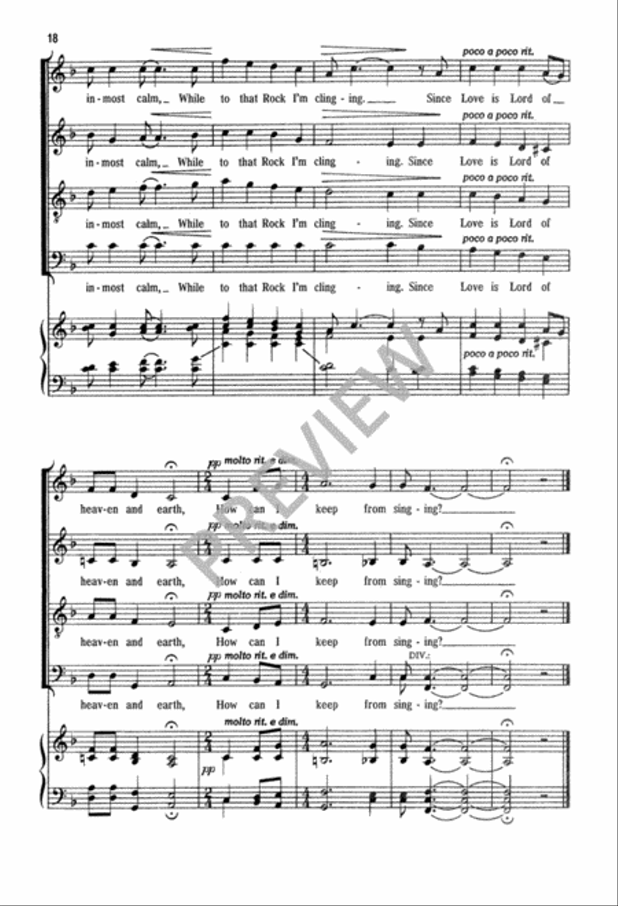 How Can I Keep from Singing Choir scores gallery preview page 19