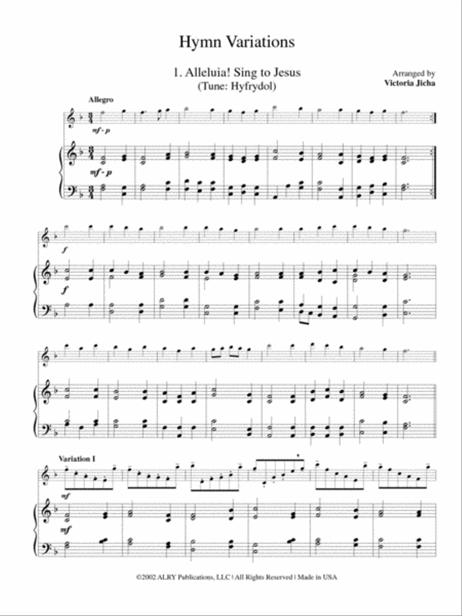 Hymn Variations for Solo Flute Flute Solo scores gallery preview page 2
