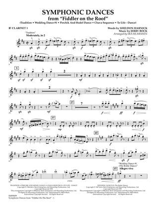 Symphonic Dances (from Fiddler On The Roof) (arr. Ira Hearshen) - Bb Clarinet 1