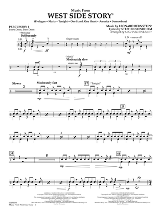 Music from West Side Story (arr. Michael Sweeney) - Percussion 1