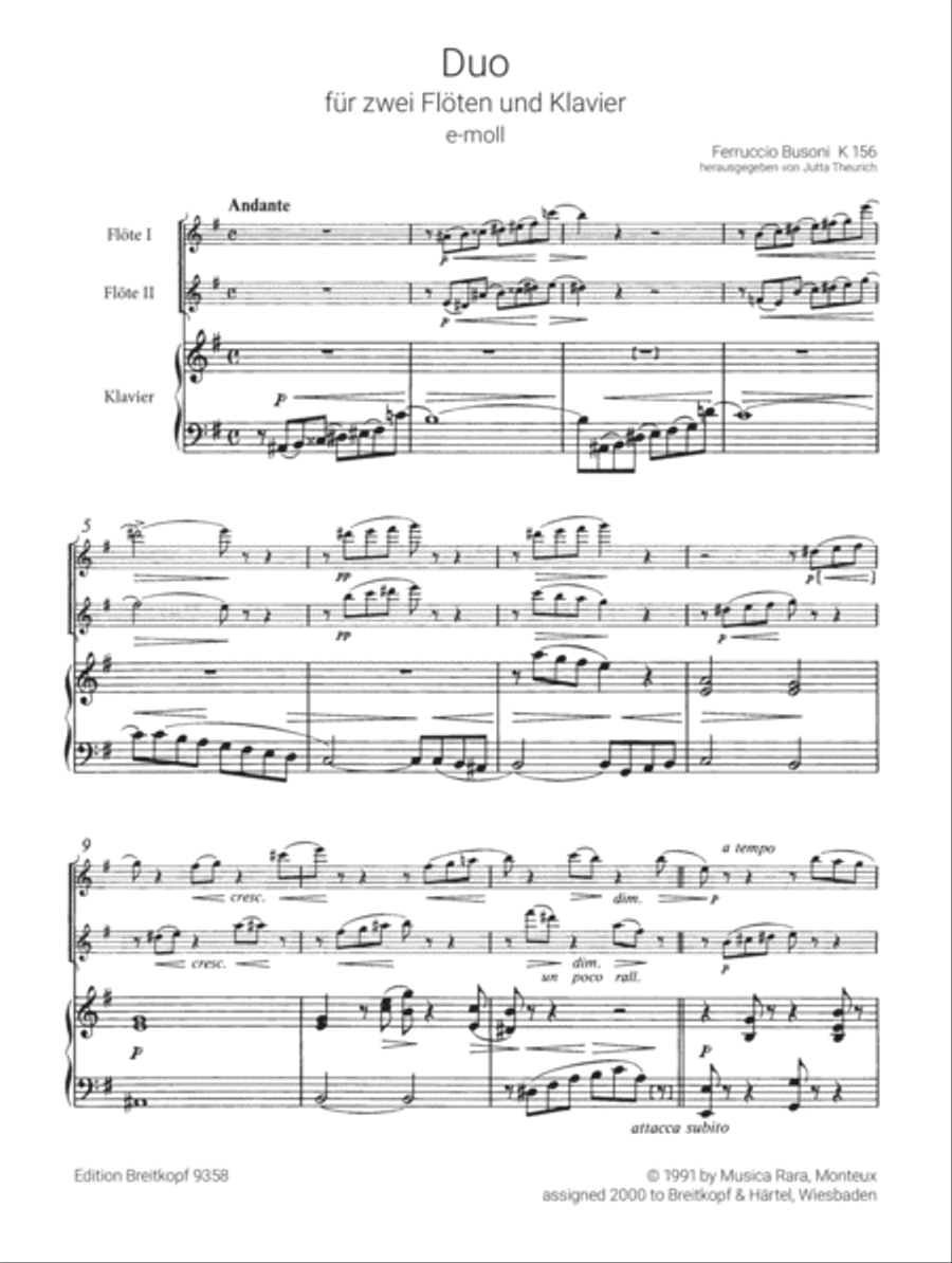 Duet in E minor K 156 Piano Trio scores gallery preview page 2