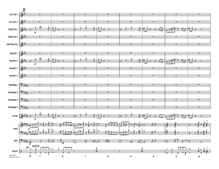 Woodyn' You - Conductor Score (Full Score) Jazz Ensemble scores gallery preview page 3