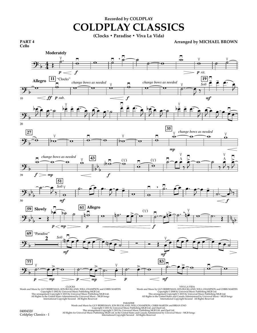 Coldplay Classics - Pt.4 - Cello