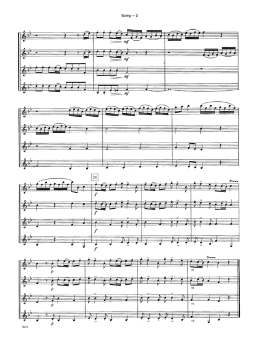 Spring (from The Four Seasons) Set of Parts scores gallery preview page 3