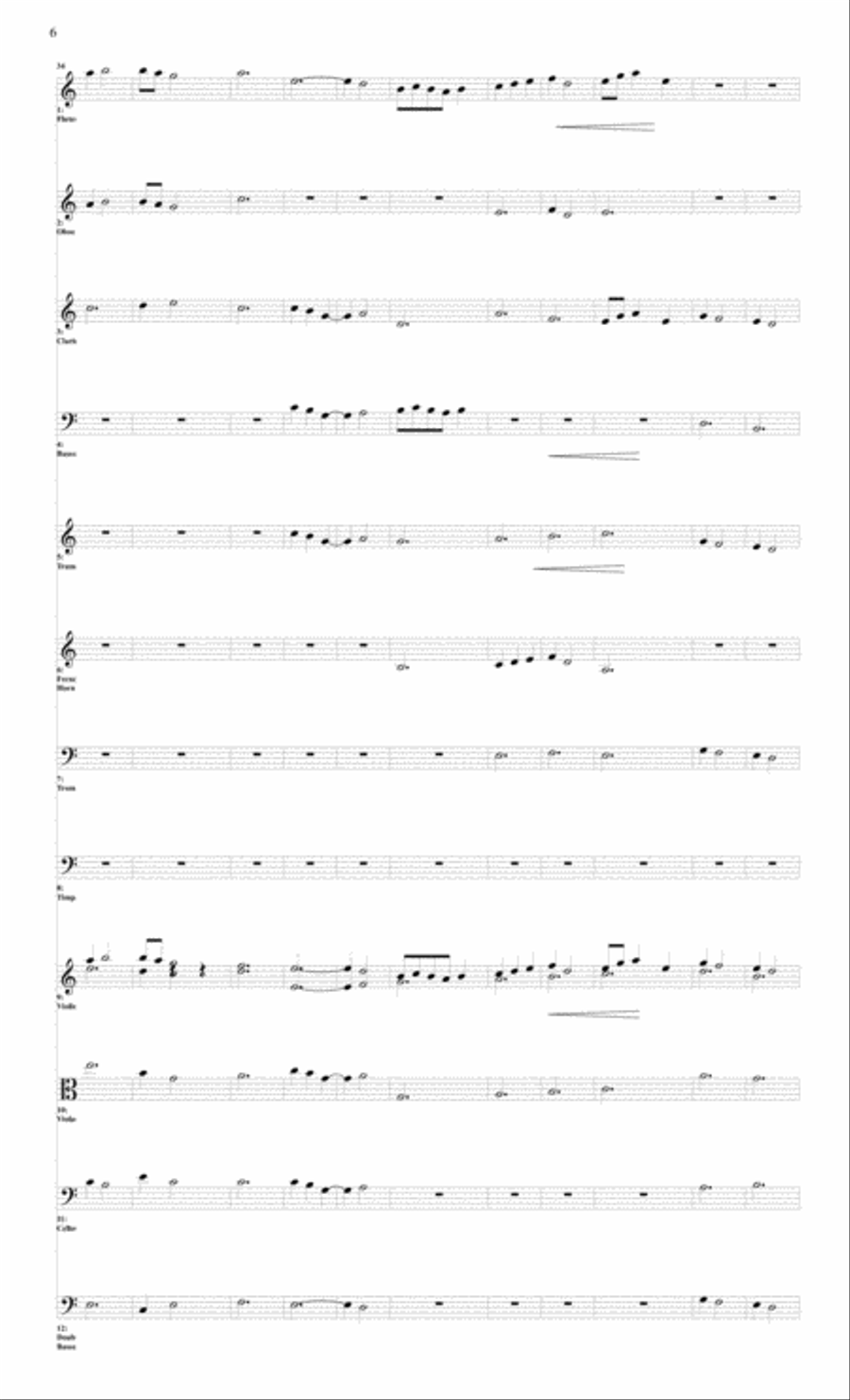Symphony # 2 First Movement Small Ensemble scores gallery preview page 6