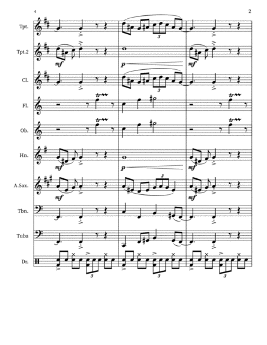 Rise of the Quarantine Concert Band scores gallery preview page 2