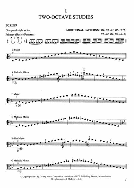 The Galamian Scale System For Viola (Volume 1)