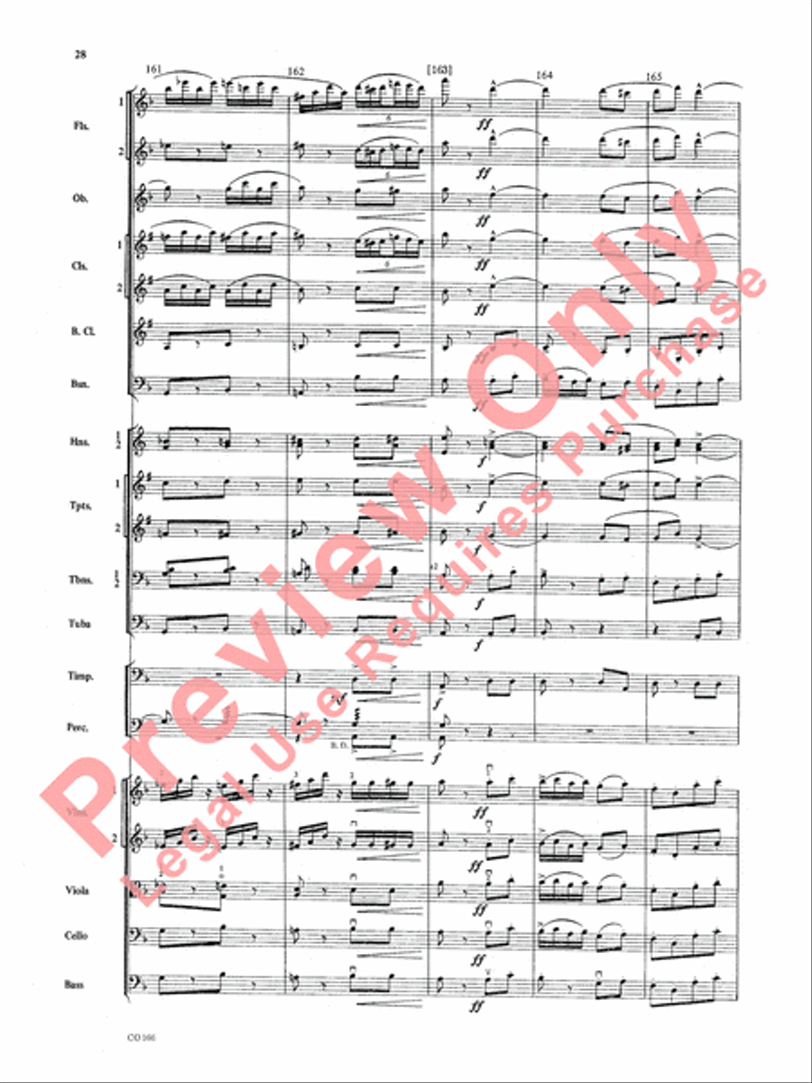 Bacchanale from Samson & Delilah (Score Only) Full Orchestra scores gallery preview page 31