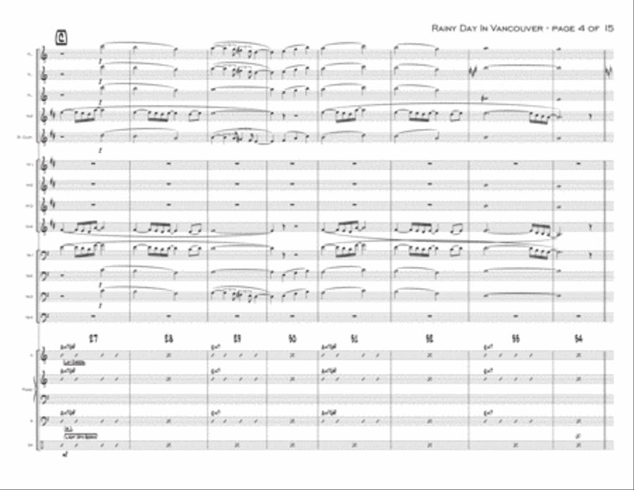 Rainy Day In Vancouver Jazz Ensemble scores gallery preview page 4