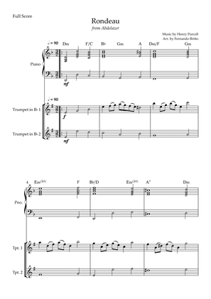 Rondeau (from Abdelazer) for Trumpet in Bb Duo and Piano Accompaniment with Chords