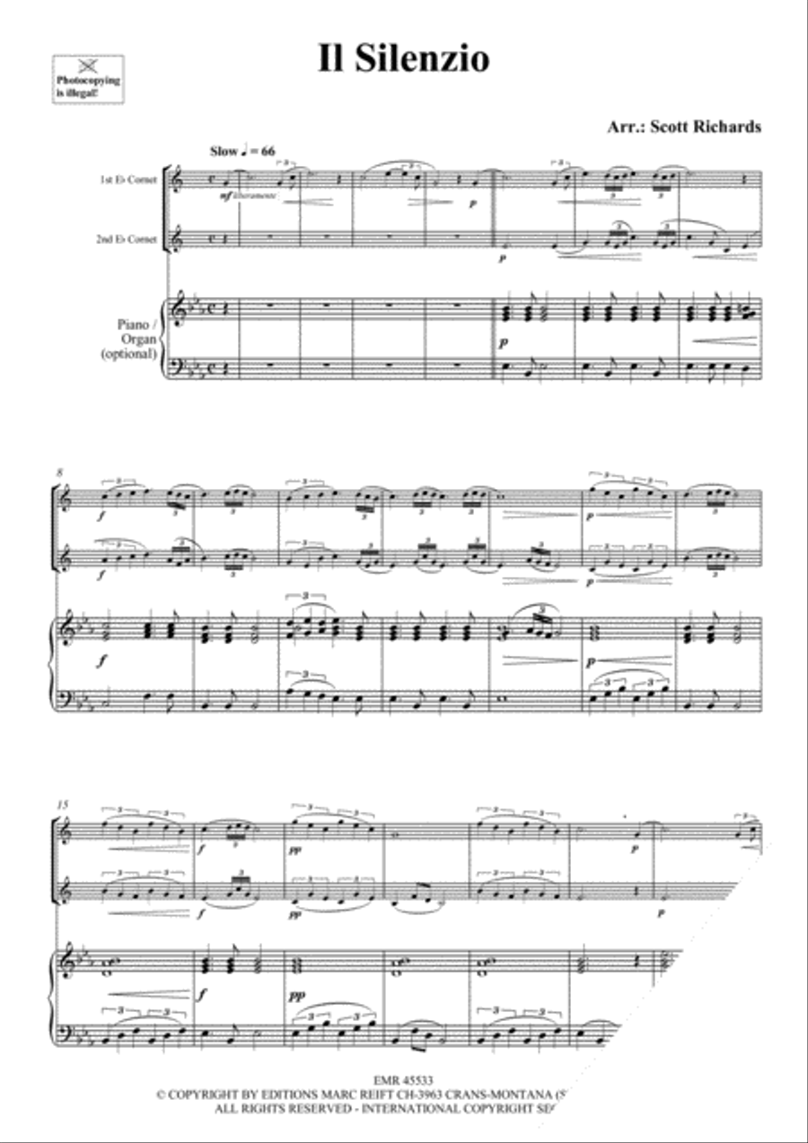 Il Silenzio Cornet scores gallery preview page 4