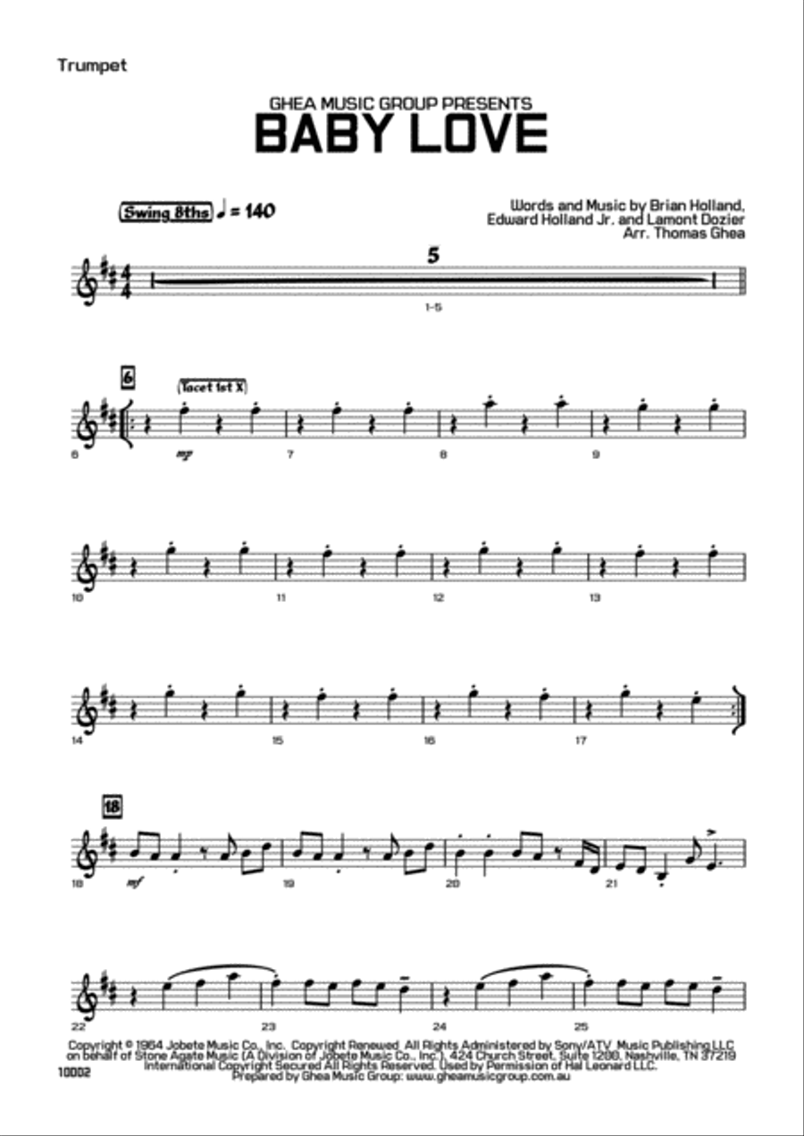 Baby Love Small Ensemble scores gallery preview page 2
