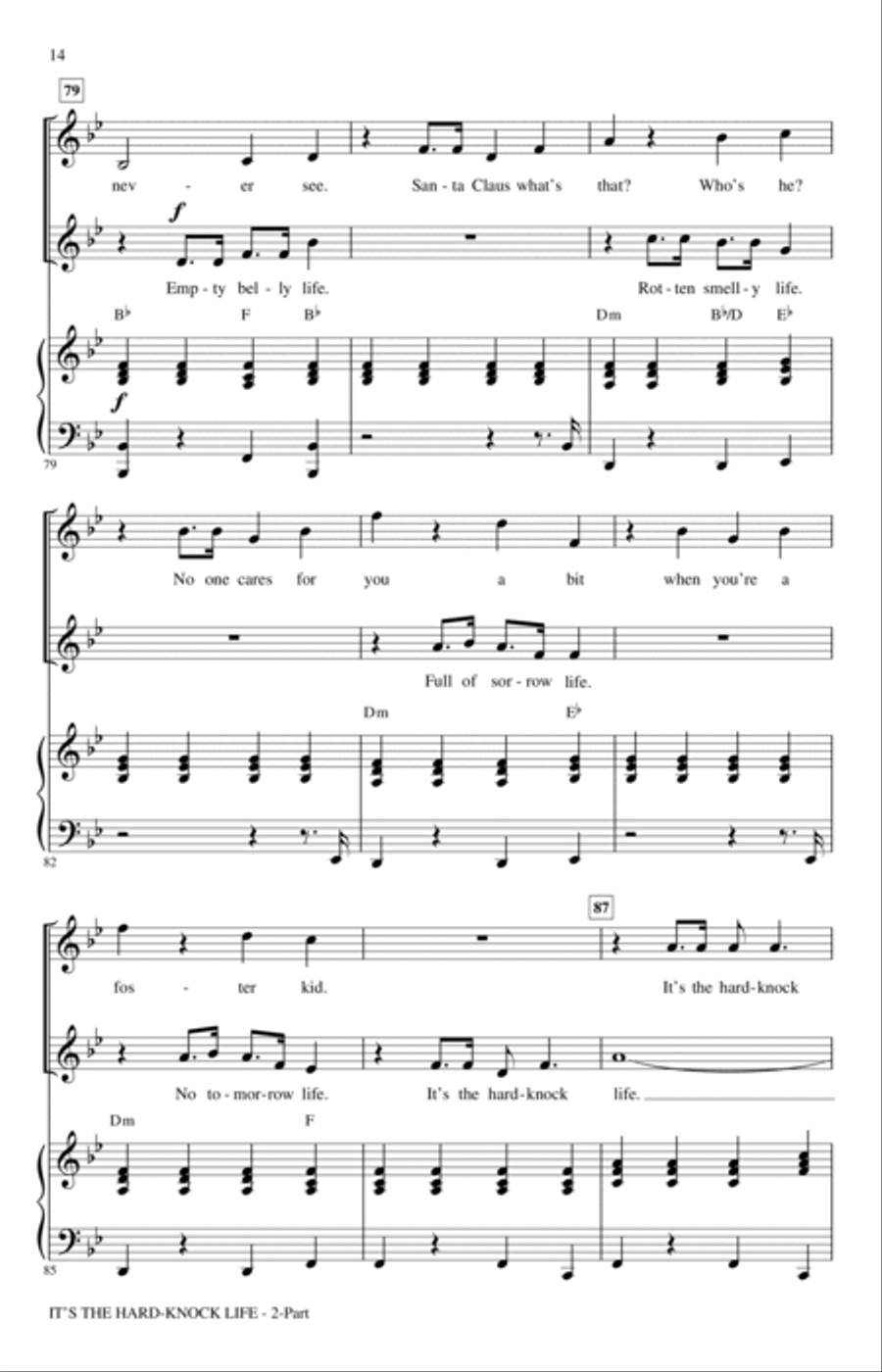It's The Hard-Knock Life (from Annie) (arr. Mac Huff) 2-Part scores gallery preview page 12