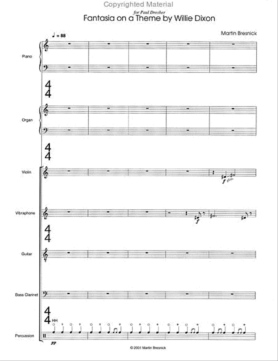 Fantasia on a Theme by Willie Dixon Clarinet scores gallery preview page 2