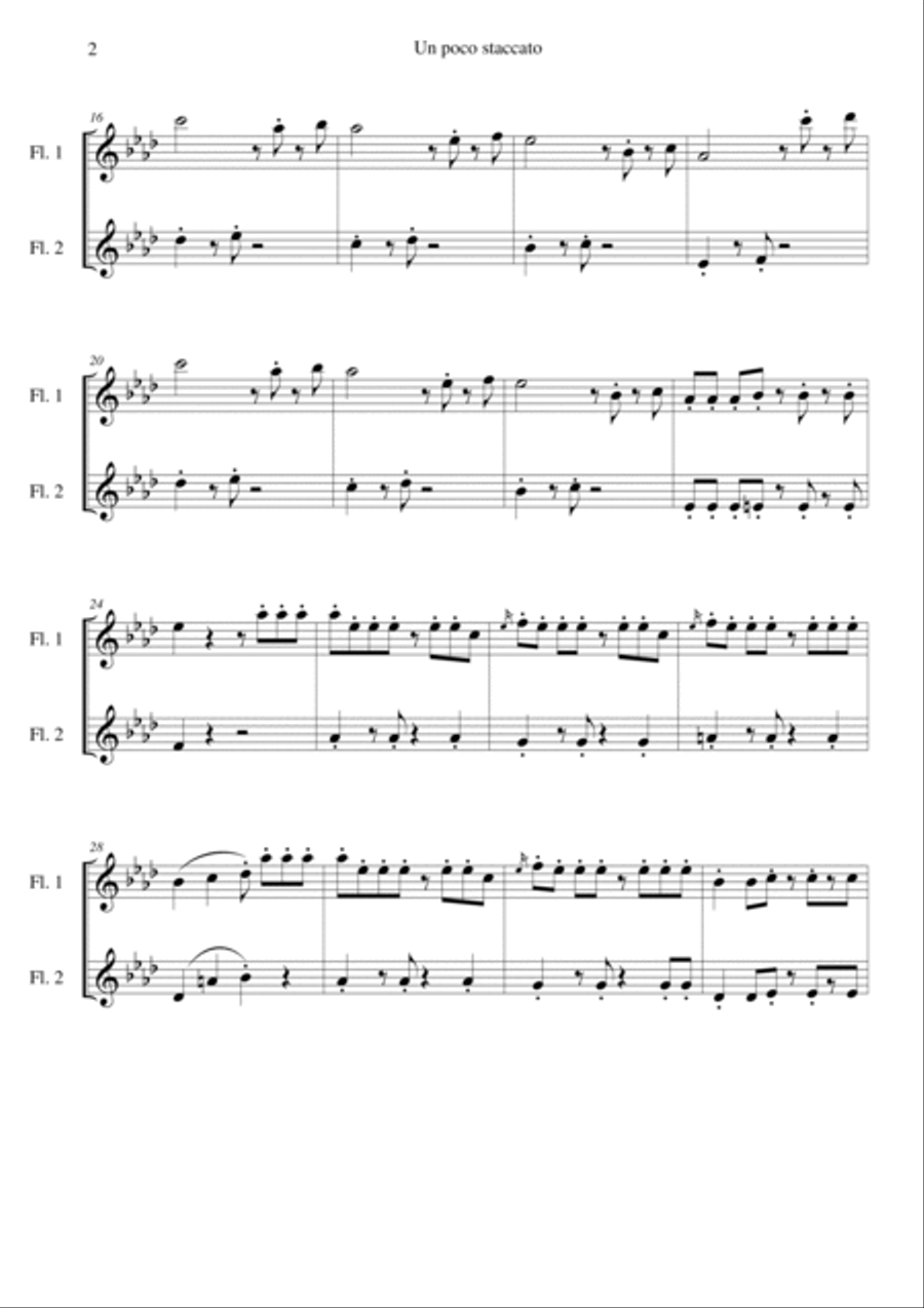 UN POCO STACCATO UN POCO STACCATO Flute Duet scores gallery preview page 2