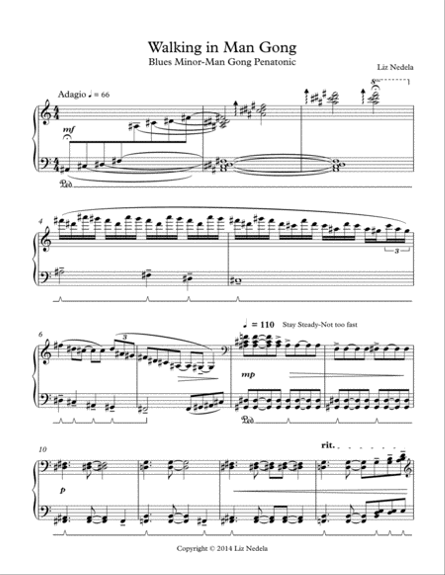 Walking in Man Gong Piano Method scores gallery preview page 3