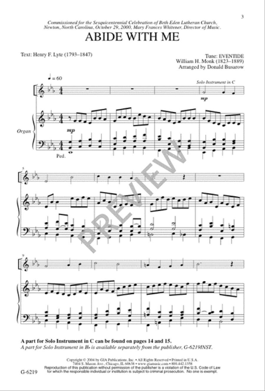 Abide with Me Abide with Me 4-Part scores gallery preview page 1