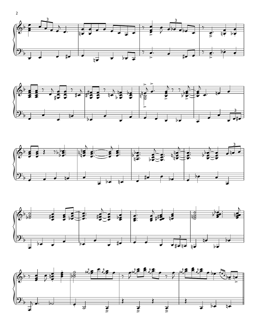 Blue Christmas [Jazz version] Piano Solo scores gallery preview page 2