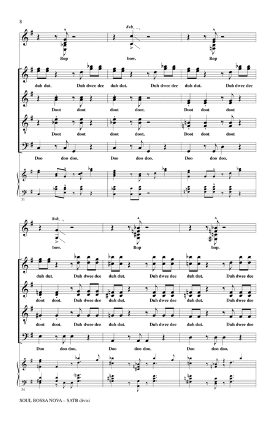 Soul Bossa Nova Soul Bossa Nova 4-Part scores gallery preview page 6